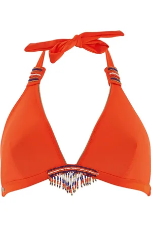 Brigitte Bardot Haut de maillot triangle orange Riviera