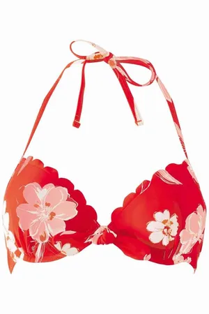 Brigitte Bardot Haut de maillot coques up rouge RIO