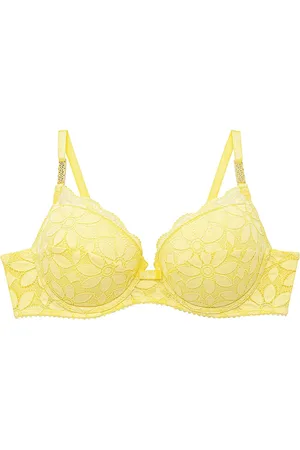 Pommpoire Soutien-gorge push-up jaune Flamant Rose