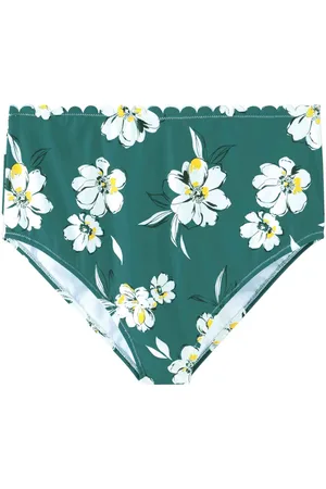Brigitte Bardot Culotte de bain taille haute vert BAHIA