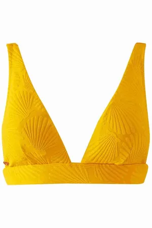 Brigitte Bardot Haut de maillot triangle jaune VOYAGE
