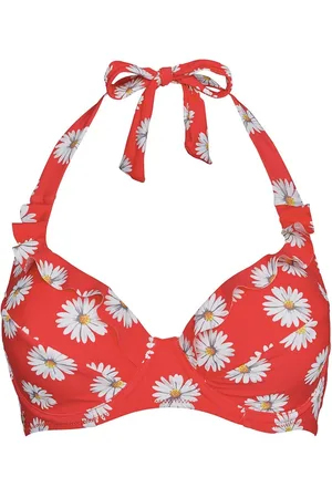 Brigitte Bardot Haut de maillot à armatures rouge Floral