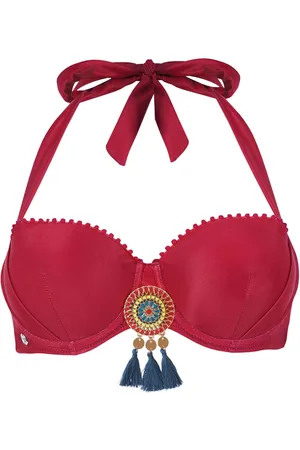 Brigitte Bardot Haut de maillot bandeau bordeaux/pétrole Soleil by