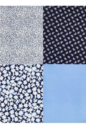 AU PRINTEMPS PARIS Pochette de costume à motifs en soie