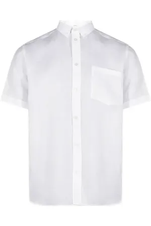 AU PRINTEMPS PARIS Chemise manches courtes en lin