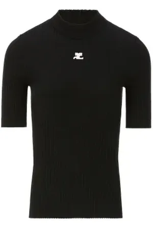 Courrèges Pull manches courtes en maille