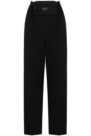 Prada Pantalon avec ceinture pochette en laine vierge