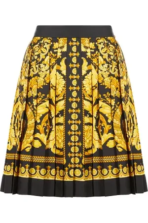 VERSACE Jupe en soie plissée Barocco