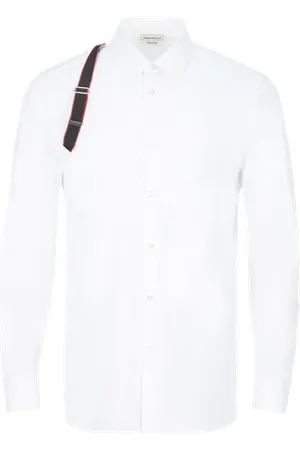 Alexander McQueen Chemise en popeline de coton