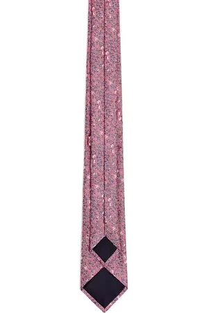 AU PRINTEMPS PARIS Cravate jacquard floral en soie