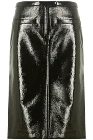 Courrèges Jupe midi en vinyle