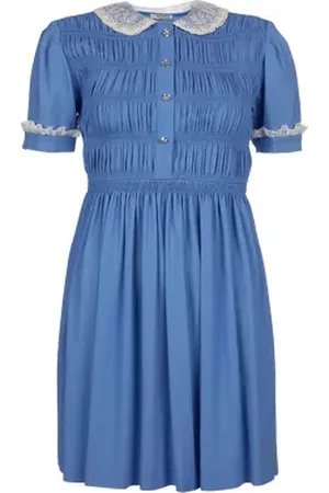 Miu Miu Robe à col claudine en viscose mélangée