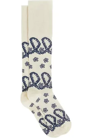 Simone Rocha Chaussettes hautes motif fleurs