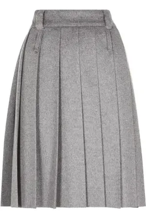 Miu Miu Jupe plissée en laine vierge et cachemire