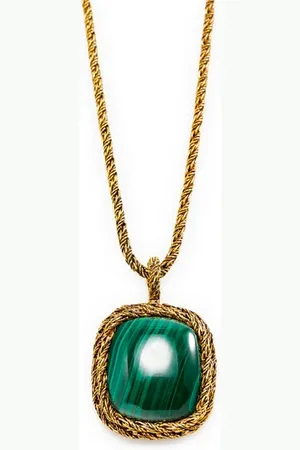 Aurélie Bidermann Collier Miki malachite