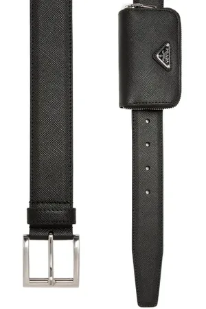 Prada Ceinture avec porte-monnaie en cuir