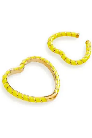 YVONNE LÉON Bague et earcuff coeur torsadé