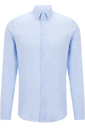 AU PRINTEMPS PARIS Chemise chinée en lin