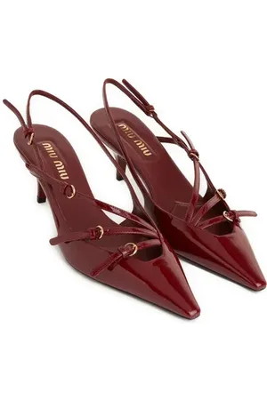 Miu Miu Sling back en cuir verni