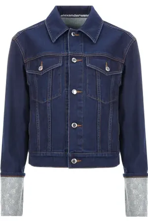 Alexander Wang Veste jean à détail strass
