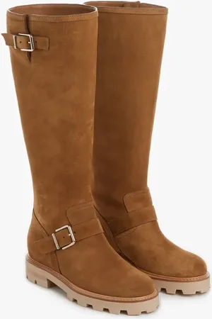 Jimmy Choo Bottes Biker II Tall en daim