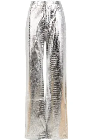 ROTATE Pantalon texturé croco