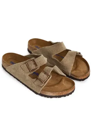 Birkenstock Sandales Arizona en cuir retourné