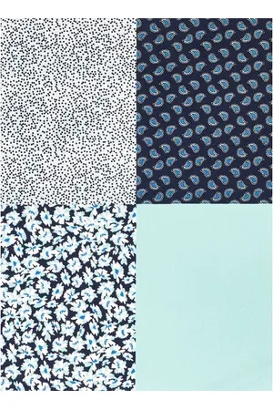 AU PRINTEMPS PARIS Pochette de costume à motifs en soie