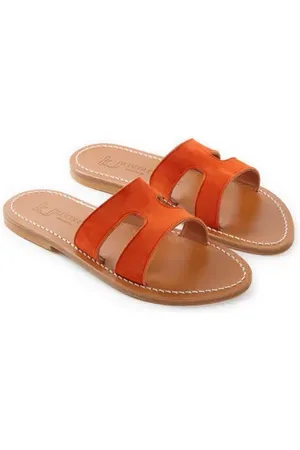 K jacques Sandales plates en cuir
