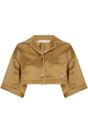 Palm Angels Chemise courte satinée