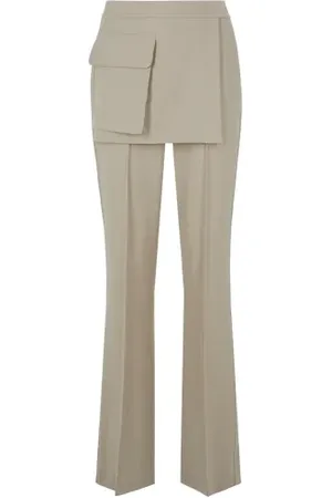 Helmut Lang Pantalon Wrap Suit en laine vierge mélangée