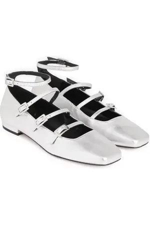 ALOHAS Ballerines Luke en cuir métallisé
