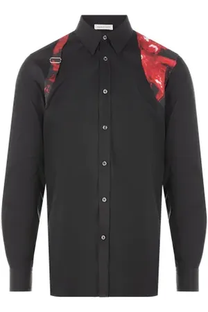Alexander McQueen Chemise en à motif en coton