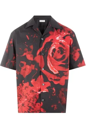Alexander McQueen Chemise à motif en coton