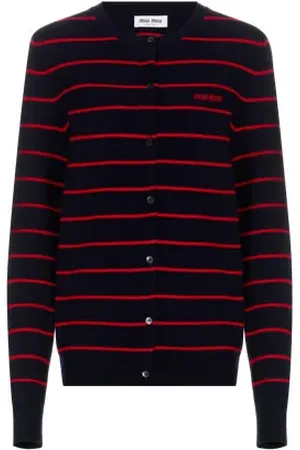Miu Miu Cardigan rayé en laine