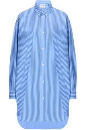 Miu Miu Chemise longue rayé en coton