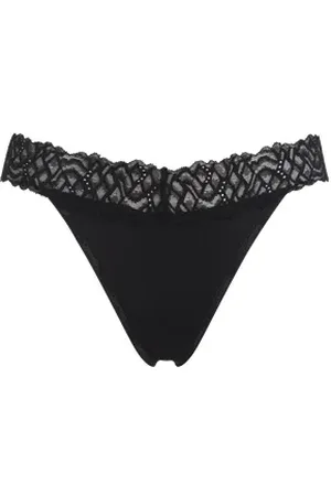 Calvin Klein String en microfibre et dentelle