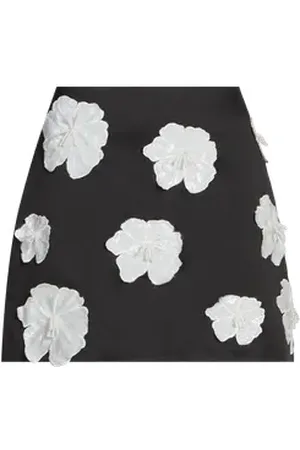 ROTATE Jupe satinée avec motif fleuri
