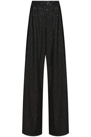 ROTATE Pantalon large à motif à paillettes