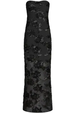 ROTATE Robe tube en tulle fleurie