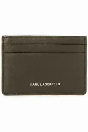 Karl Lagerfeld Porte-cartes K/ Circle en cuir
