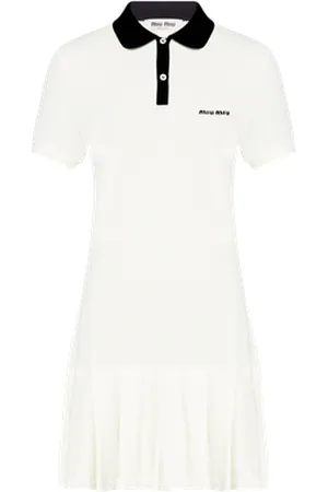 Miu Miu Robe polo en piqué de coton