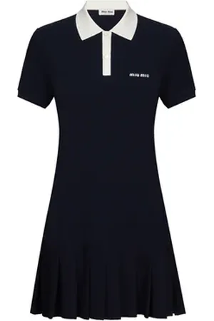 Miu Miu Robe polo en piqué de coton