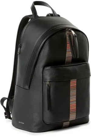 Paul Smith Sac à dos en cuir avec bande Artist Stripe