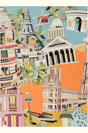 AU PRINTEMPS PARIS Foulard en soie à motif