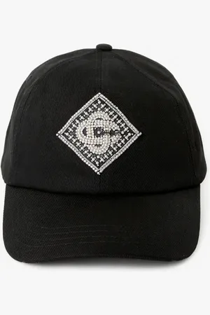 Casablanca Casquette à strass et perles