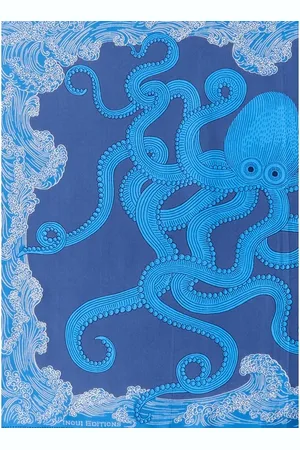 InouI Editions Foulard carré en soie Poseidon