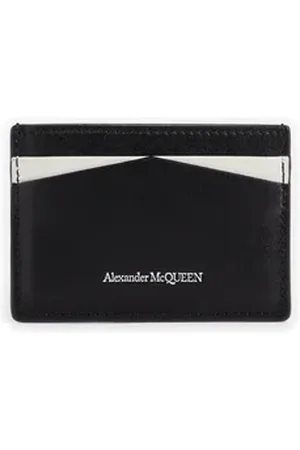 Alexander McQueen Porte-cartes Graffiti en cuir