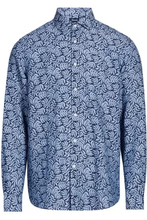 Façonnable Chemise à motif en lin