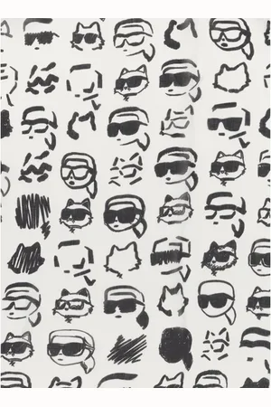 Karl Lagerfeld Foulard imprimé en soie mélangée